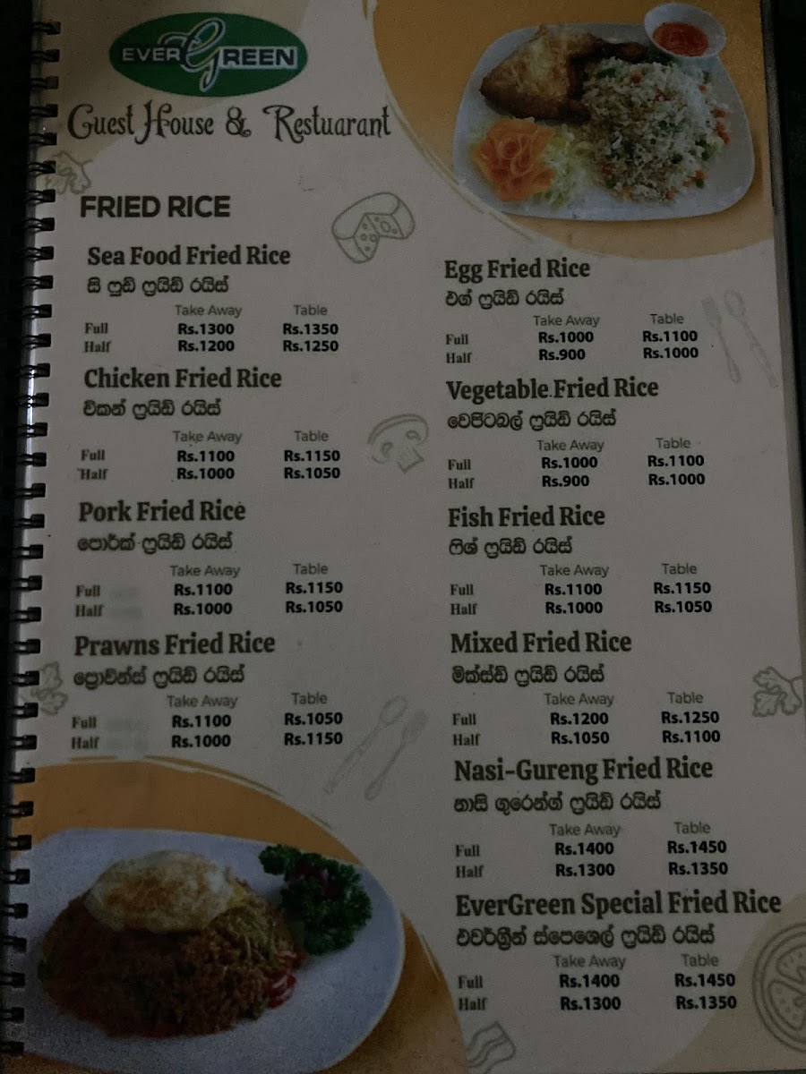 Menu Evergreen Restaurant-6